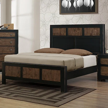 Queen Two Tone Finish Bed
